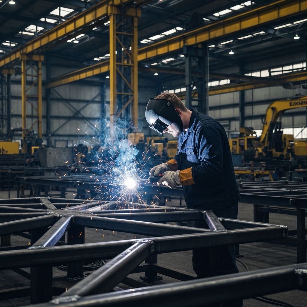 Professional welding workshop